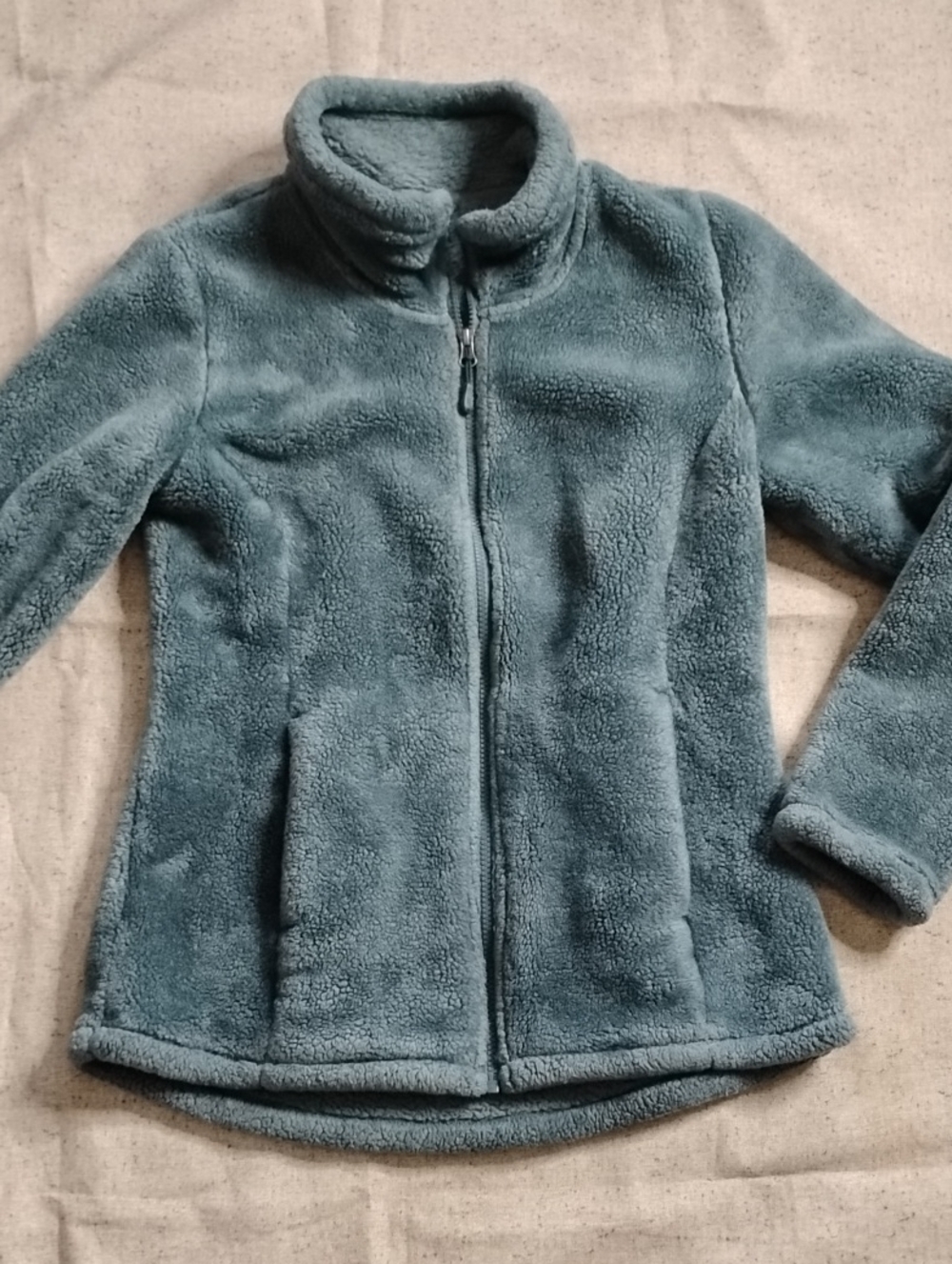 32 Heat Plush Zip-Up Puffer Jacket - Teal